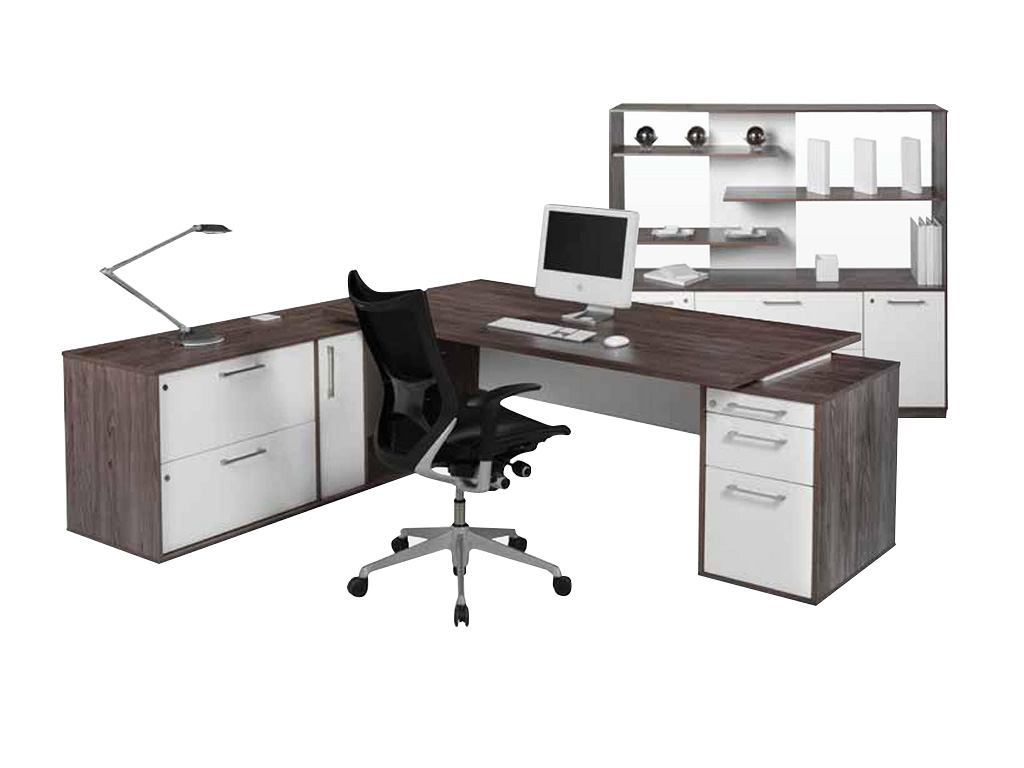 Executive Desk - 2 filing draws & 1 CPU Cabinet