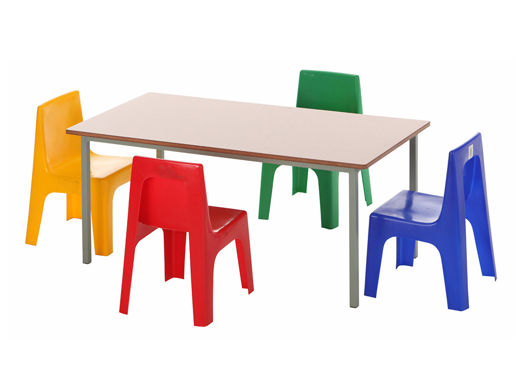 Rectangular Table and Jolly Chairs